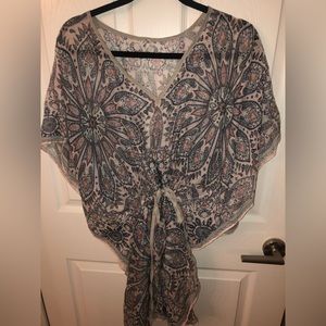 Swim cover up with drawstring tie (one size)